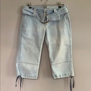 L.e.i. Bermuda Jean Shorts with Wide Belt